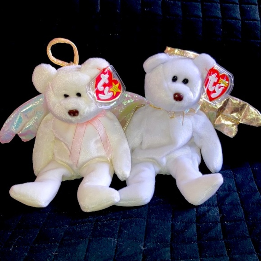 TY Halo Angel BEANIE BABIES Set 1998 & 2000